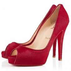 Décolleté Christian Louboutin Very Prive 100mm con punta aperta e dettagli in fiamme