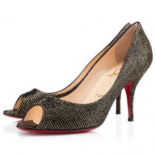 Décolleté Christian Louboutin Yo Yo 80mm con punta aperta, nere