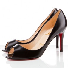 Décolleté Christian Louboutin You You 80mm con punta aperta, nere