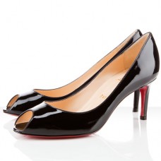 Décolleté Christian Louboutin You You 80mm con punta aperta, nere