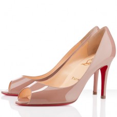 Décolleté Christian Louboutin You You 80mm con punta aperta, colore nude