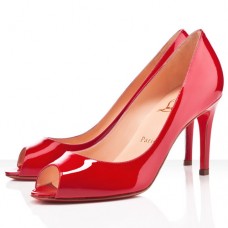 Décolleté Christian Louboutin You You 80mm con punta aperta, rosse
