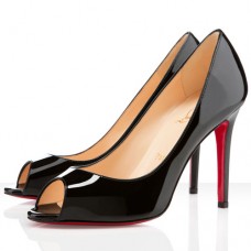 Décolleté Christian Louboutin You You 100mm con punta aperta, nere