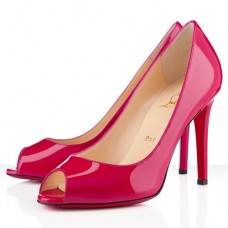 Décolleté Christian Louboutin You You 100mm con punta aperta, colore Rose Matador