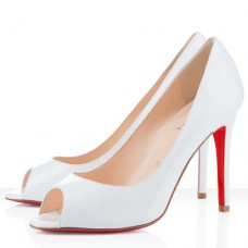 Décolleté Christian Louboutin You You 100mm con punta aperta, bianche