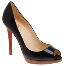Décolleté Christian Louboutin Yolanda 120mm con punta aperta, nere