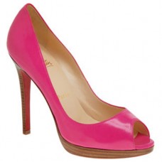 Décolleté Christian Louboutin Yolanda 120mm con punta aperta, colore Rose Matador