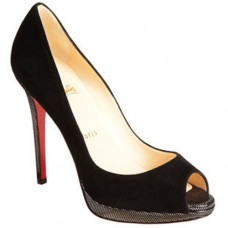 Décolleté Christian Louboutin Yolanda 120mm con punta aperta, nere Décolleté Christian Louboutin Yolanda 120mm con punta aperta, nere