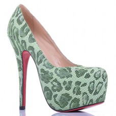 Sandali con plateau Christian Louboutin Daffodile Lace da 160 mm, verdi