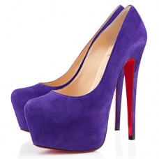 Sandali con plateau Christian Louboutin Daffodile da 160 mm, colore viola.