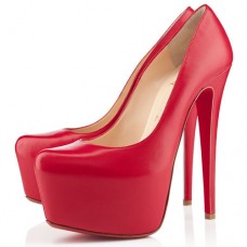 Sandali con plateau Christian Louboutin Daffodile 160mm rossi