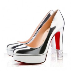 Décolleté Christian Louboutin decorate, 140 mm, argento