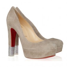 Décolleté Christian Louboutin decorate, 140 mm, color cammello