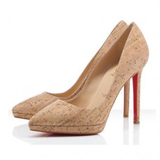 Décolleté Christian Louboutin Pigalle Plato 120mm Natural