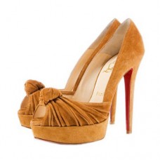 Christian Louboutin Greissimo 140mm Peep Toe Décolleté Giallo
