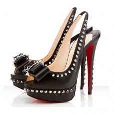 Christian Louboutin Lady Clou 140mm Slingbacks Nero