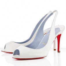 Scarpe slingback Christian Louboutin You You 80mm bianche