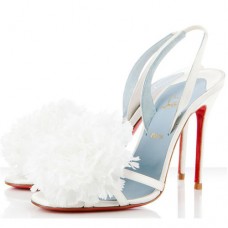 Sandali Christian Louboutin Tsarouchi 100mm Slingbacks bianchi