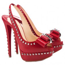 Christian Louboutin Lady Clou 140mm Slingbacks Rosso