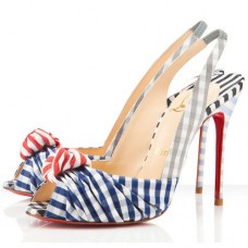 Christian Louboutin Jenny 100mm Slingbacks Blu