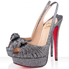 Christian Louboutin Jenny 140mm Slingbacks Grigio