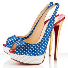 Décolleté Christian Louboutin Miss America 140mm blu