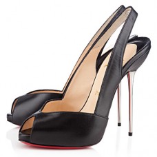 Décolleté Christian Louboutin Boulimina 120mm con cinturino posteriore, nere