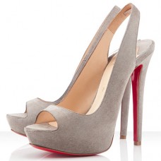 Christian Louboutin Cheyenne 140mm Slingbacks Elefante Christian Louboutin Cheyenne 140mm Slingbacks Elefante
