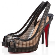Christian Louboutin Canne A Peche 120mm Slingbacks Black Christian Louboutin Canne A Peche 120mm Slingbacks Black