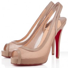 Christian Louboutin Canne A Peche 120mm Slingbacks Beige Christian Louboutin Canne A Peche 120mm Slingbacks Beige