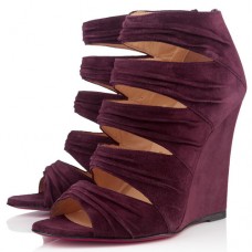 Zeppe Christian Louboutin Developpa 100mm color prugna