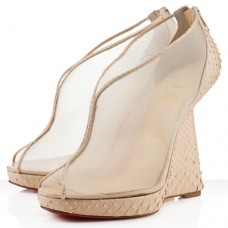 Zeppe Christian Louboutin Janet 120mm bianche