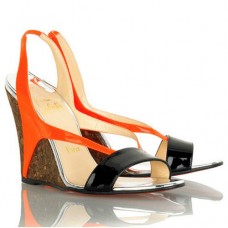 Zeppe Christian Louboutin Yasmine da 100 mm, colore arancione