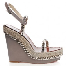 Zeppe Christian Louboutin Macarena 120mm color tortora