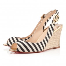 Zeppe Christian Louboutin Puglia 80mm Nero/Oro Zeppe Christian Louboutin Puglia 80mm Nero/Oro