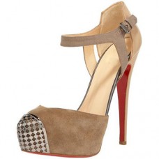 Sandali Christian Louboutin Boulima Exclusive D'orsay 120mm color tortora