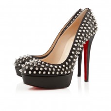 Sandali Christian Louboutin Bianca Spikes con plateau da 140 mm, neri