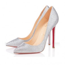 Décolleté Christian Louboutin Pigalle 120mm argento