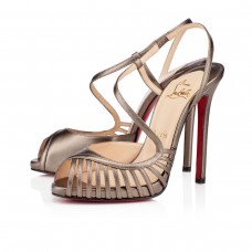 Sandali Christian Louboutin Scoubridou 120mm Bronzo