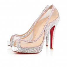 Décolleté Christian Louboutin Camillas 120mm con punta aperta, Aurora Boreale Décolleté Christian Louboutin Camillas 120mm con punta aperta, Aurora Boreale