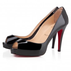 Décolleté Christian Louboutin Mater Claude 80mm con punta aperta, nere