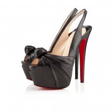 Décolleté Christian Louboutin Miss Benin 160mm con cinturino posteriore, nere