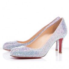 Borsa Christian Louboutin Fifi Strass 100mm Special Occasion Argento Borsa Christian Louboutin Fifi Strass 100mm Special Occasion Argento