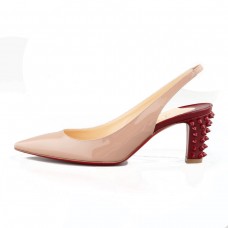 Sandali Christian Louboutin Lemer 40mm Slingback color nude