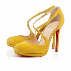 Décolleté Christian Louboutin Vagalami 120mm gialle