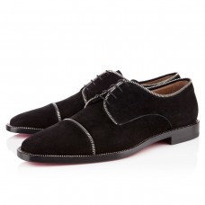 Mocassini Christian Louboutin Bruno con cerniera, neri