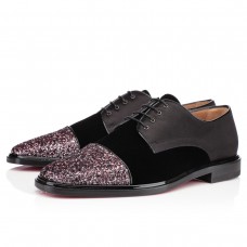 Mocassini Christian Louboutin Bruno Orlato Glitter Rose Antique Mocassini Christian Louboutin Bruno Orlato Glitter Rose Antique