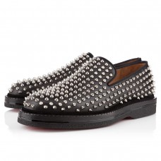 Mocassini Christian Louboutin Fred Au 14 neri/argento