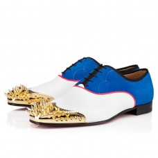 Mocassini Christian Louboutin Tyronito bianchi/blu