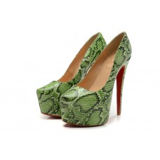 Sandali con plateau Christian Louboutin Daffodile 160mm verdi
